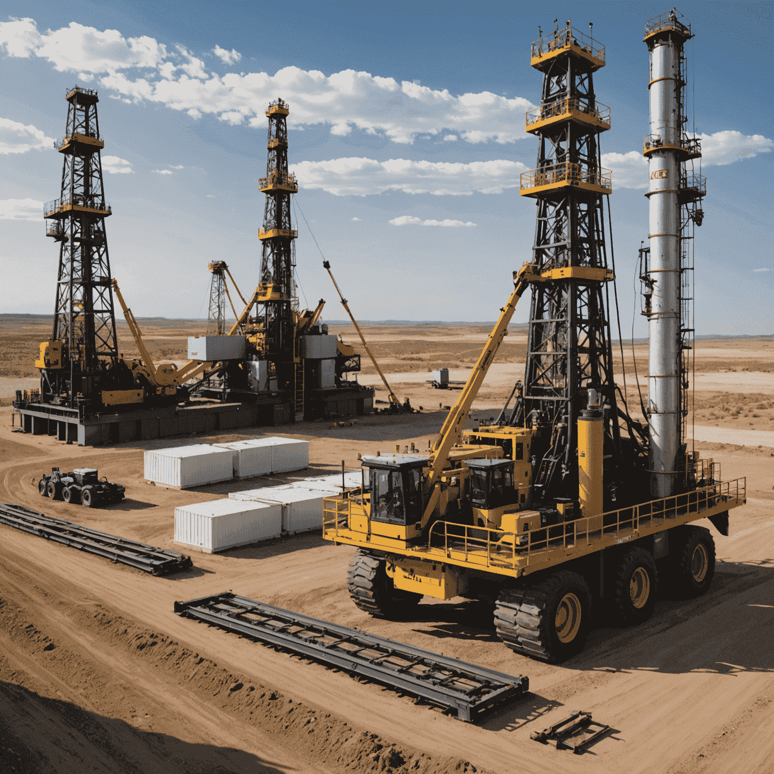 Advanced drilling rig with real-time data monitoring systems for optimized oil and gas extraction