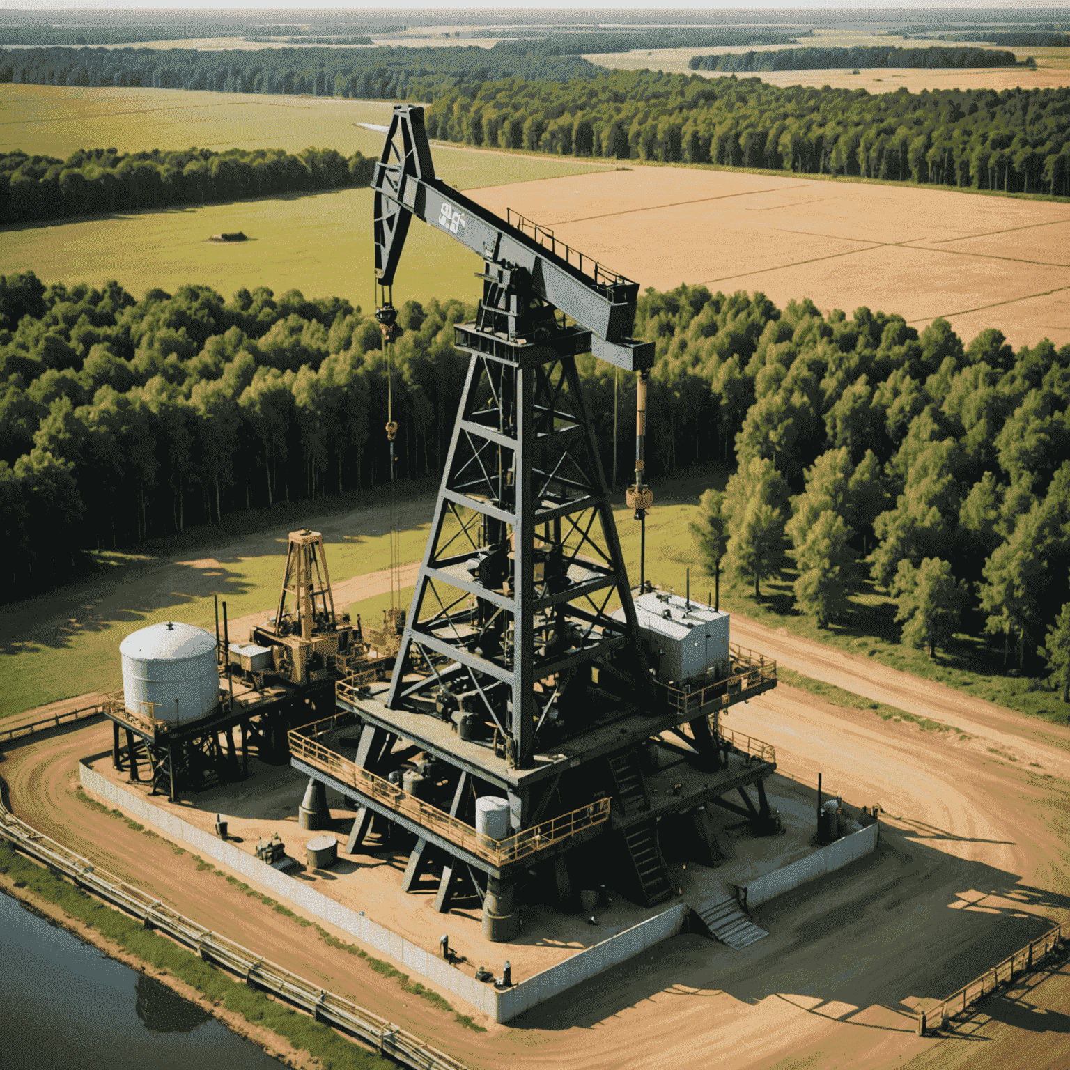 Oil well with artificial lift system and enhanced oil recovery equipment